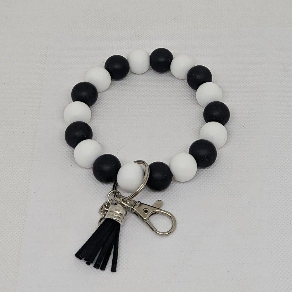 Wristlet & Keychain - Black & White